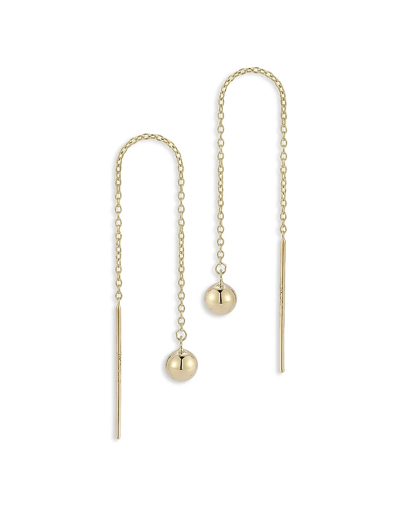 Moon & Meadow 14K Yellow Gold Ball Threader Earrings