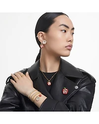 Matrix Yellow Crystal Stack Ring in Gold Tone