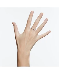 Matrix Marquise Cut Stack Ring Rhodium Plated