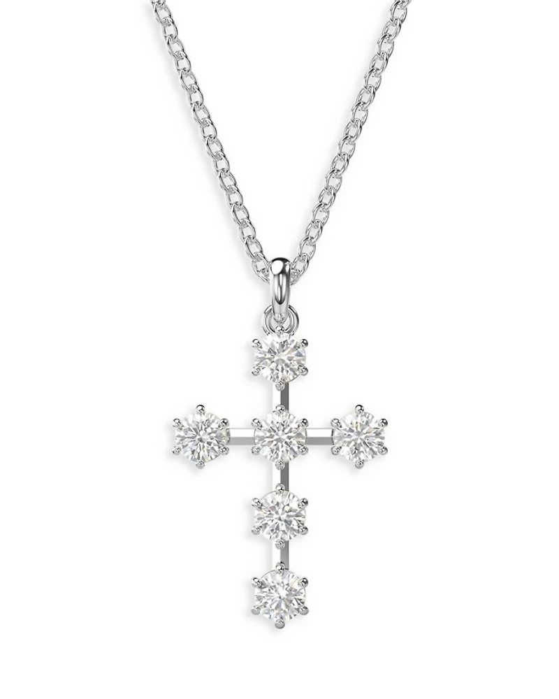 Insigne Crystal Cross Pendant Necklace