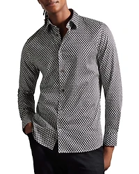 Ted Baker Laceby Slim Fit Geo Print Long Sleeve Shirt