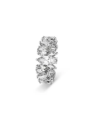 Matrix Pear Cut Ring in Rhodium Plated