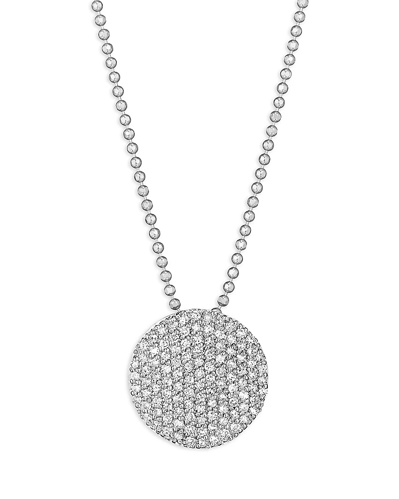 Phillips House 14K White Gold Affair Diamond Pave Infinity Pendant Necklace, 16-18
