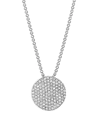 Phillips House 14K White Gold Affair Diamond Pave Infinity Pendant Necklace, 16-18