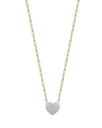 Phillips House Rhodium & 14K Gold Affair Diamond Heart Pendant Necklace, 16-18