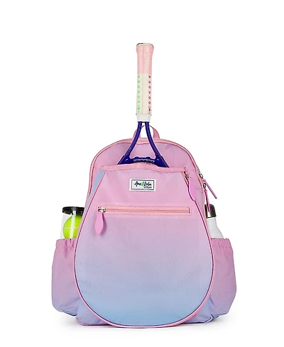 Ame & Lulu Girls' Blue/Pink Tie-Dye Big Love Tennis Backpack - Little Kid, Big Kid