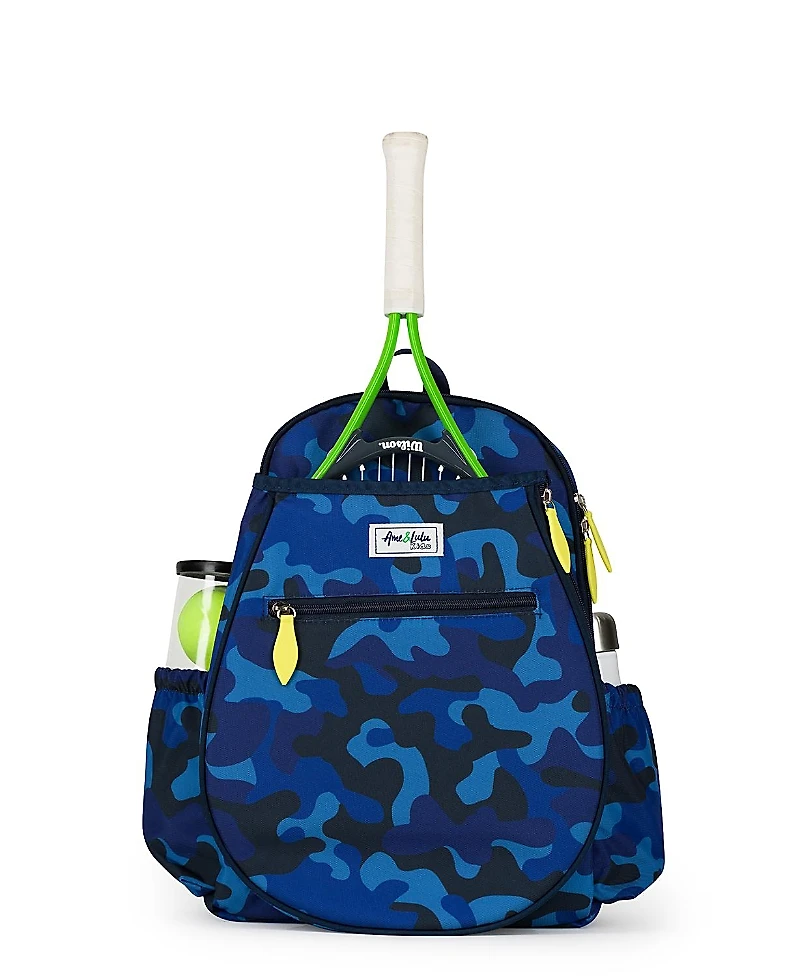 Ame & Lulu Girls' Blue/Pink Tie-Dye Big Love Tennis Backpack - Little Kid