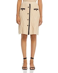 Textural Knit A Line Pull On Skirt