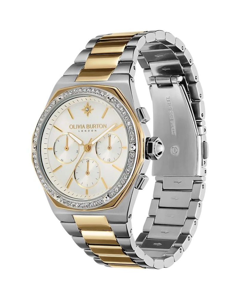 Hexa Two Tone Embellished Chronograph, 38mm