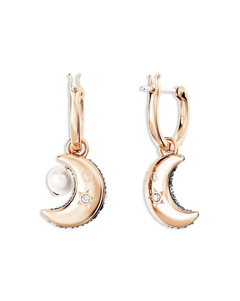 Sublima Pavé Crescent Drop Earrings