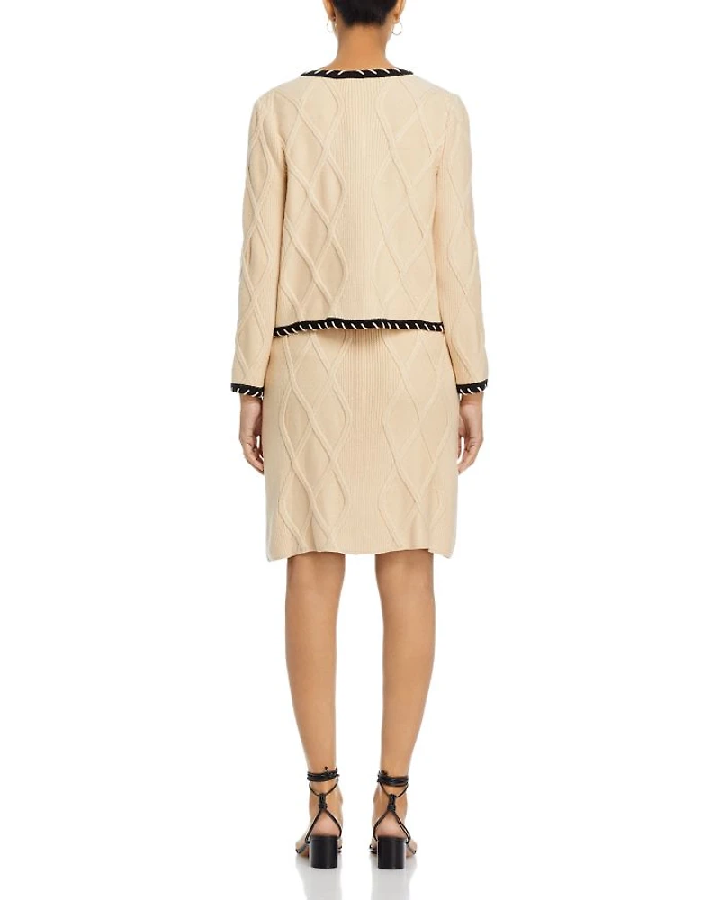Textural Knit A Line Pull On Skirt