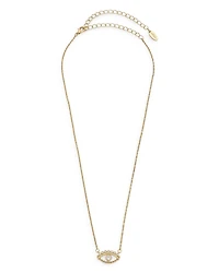 All Knowing Eye Crystal & 18k Gold Plated Necklace, 16" + 5" extender
