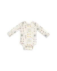 Pehr Unisex Patchwork Cotton Printed Long Sleeve Bodysuit - Baby