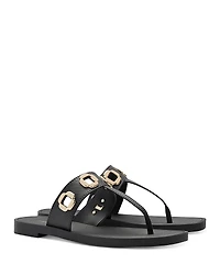 Larroude Women's Milan Grommet Thong Sandals