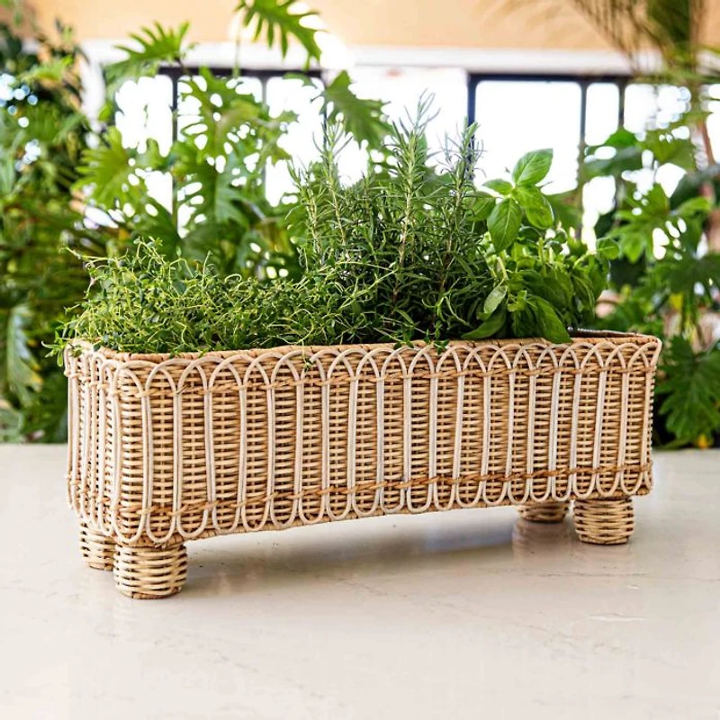 Provence Rattan Rectangular Planter