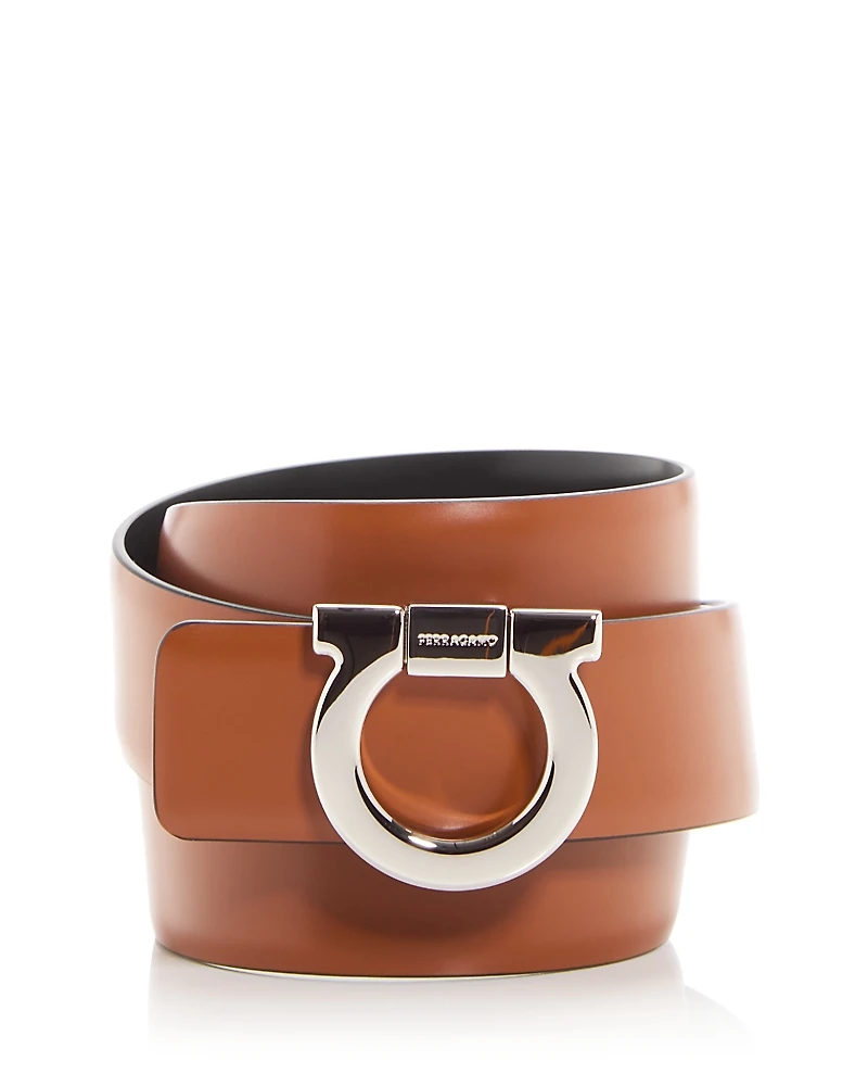 Ferragamo Men's Gancini Buckle Reversible Leather Belt