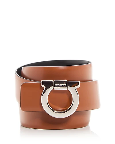 Ferragamo Men's Gancini Buckle Reversible Leather Belt