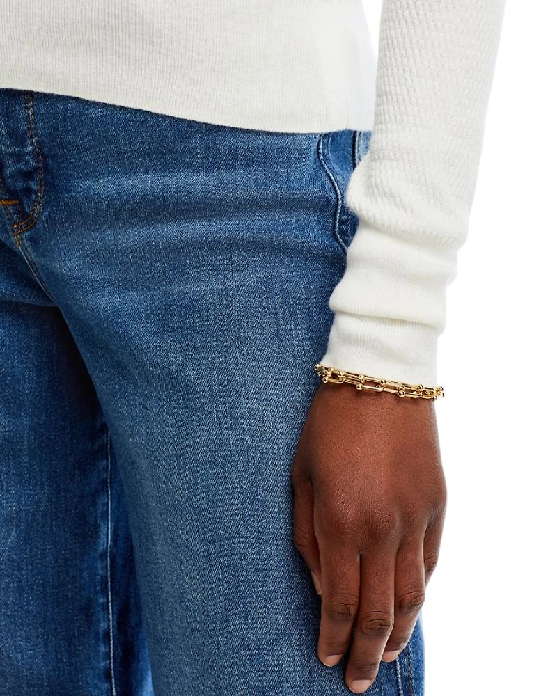 Sterling Jewel Button Collared Sweater