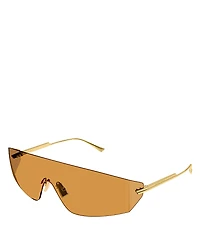 Bottega Veneta Light Ribbon Mask Metal Sunglasses, 99mm