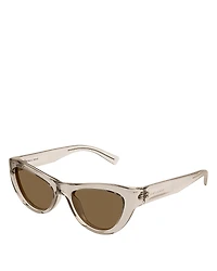 Saint Laurent Script Cat Eye Sunglasses, 53mm