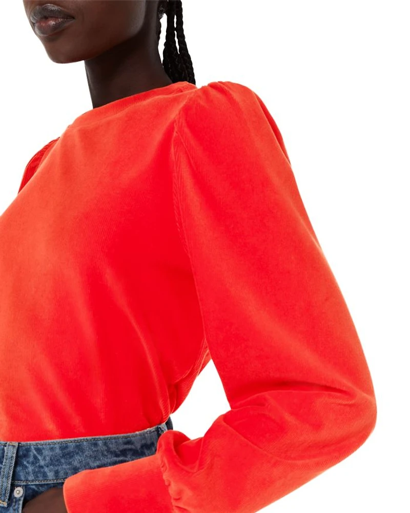 Puff Sleeve Cord Top