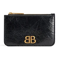 Balenciaga Monaco Long Coin and Card Holder Metallized