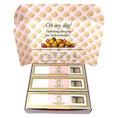 Bonne et Filou Combo Gift Pack of 3-Boxes Dog Macarons (3x Strawberry) - Count of 18
