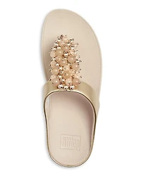 Women's Fino Embellished Wedge Thong Sandals