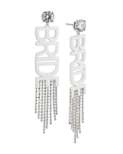 Bride Crystal Fringe Earrings