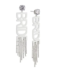 Bride Crystal Fringe Earrings