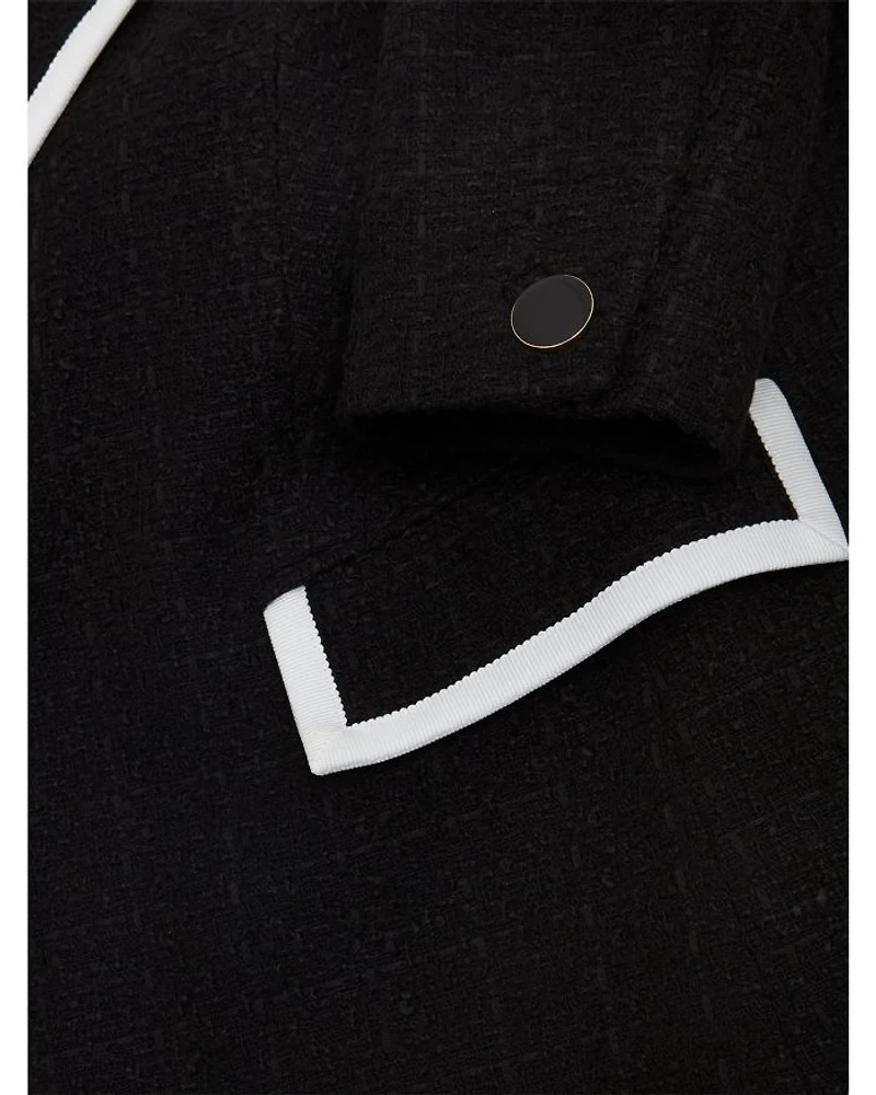 Cici Tipped Tweed Jacket