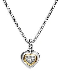 David Yurman Petite Cable Heart Pendant Necklace