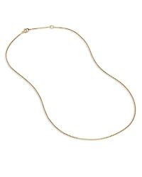 Box Chain Necklace 18K Yellow Gold, 1mm