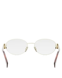 Metal Triomphe Oval Eyeglasses, 53mm
