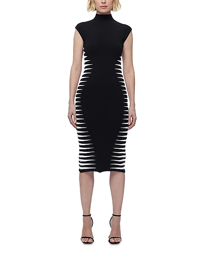 Herve Leger The Claire Cap Sleeve Midi Dress