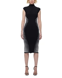 Herve Leger The Claire Cap Sleeve Midi Dress