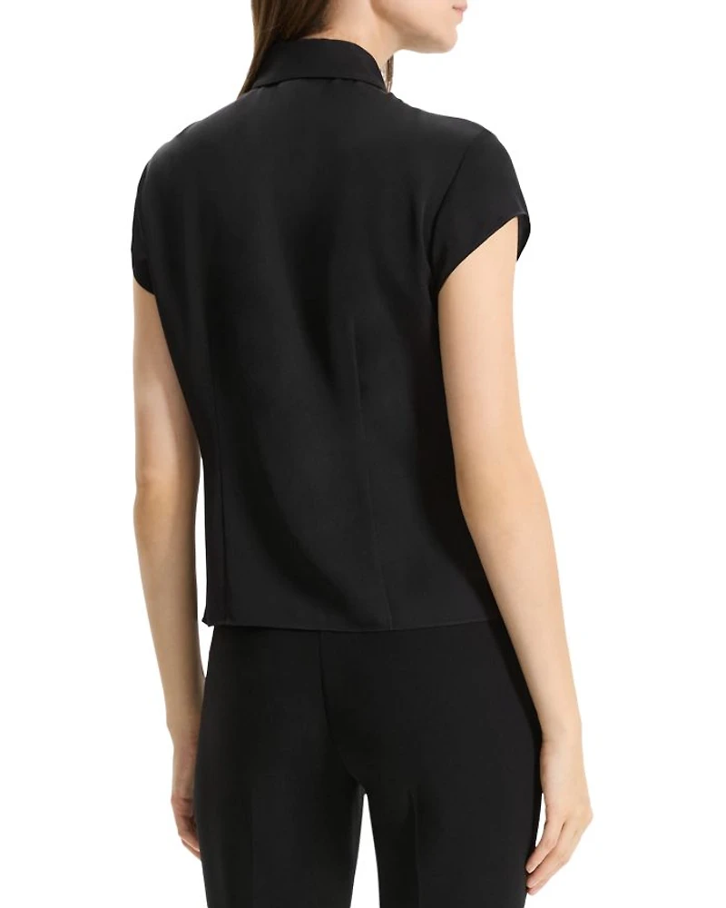 Silk Cap Sleeve Shirt