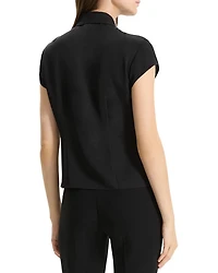 Silk Cap Sleeve Shirt