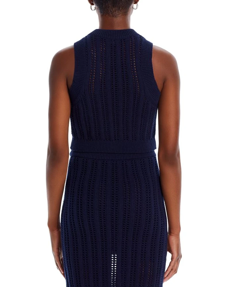 Jade Open Knit Sleeveless Top