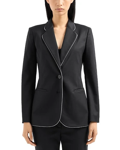 Contrast Piping Blazer