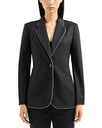 Contrast Piping Blazer
