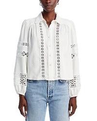 Lace Button Up Shirt - Exclusive