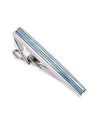 Link Up Blue Mother of Pearl Strip Short Tie Bar