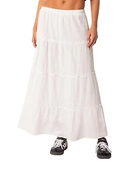 Edikted Charlotte Tiered Maxi Skirt