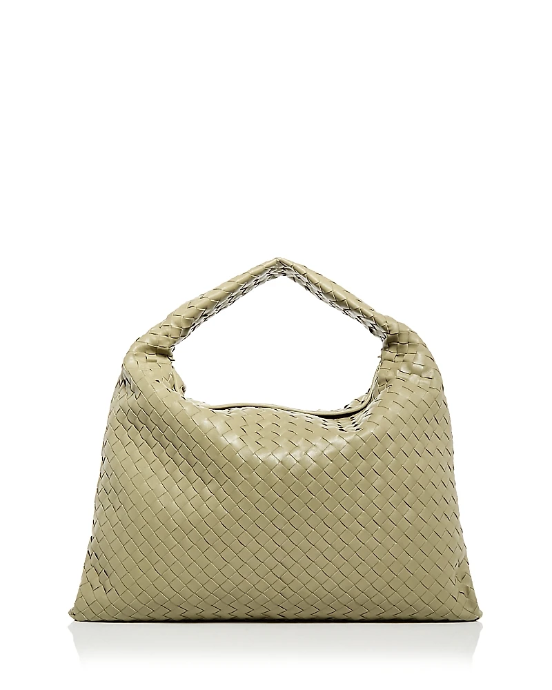 Bottega Veneta Large Hop Intrecciato Leather Shoulder Bag