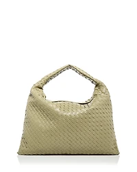 Bottega Veneta Large Hop Intrecciato Leather Shoulder Bag