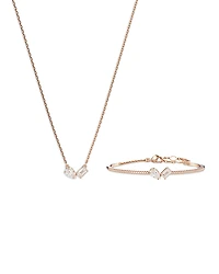 Swarovski Mesmera Mixed Cut Necklace & Bangle Bracelet Set