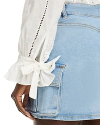 Cotton Lace Inset Blouse - Exclusive