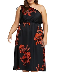 Estelle Plus Morocco Blooms One Shoulder Dress