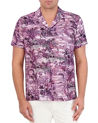 Robert Graham Makara Linen & Cotton Classic Fit Button Down Camp Shirt